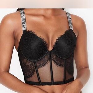 Elegant Black Lace Bustier
